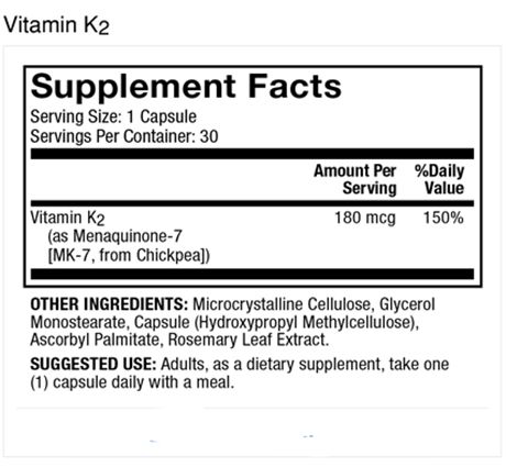 Dr Mercola - Vitamin K2 30 Caps