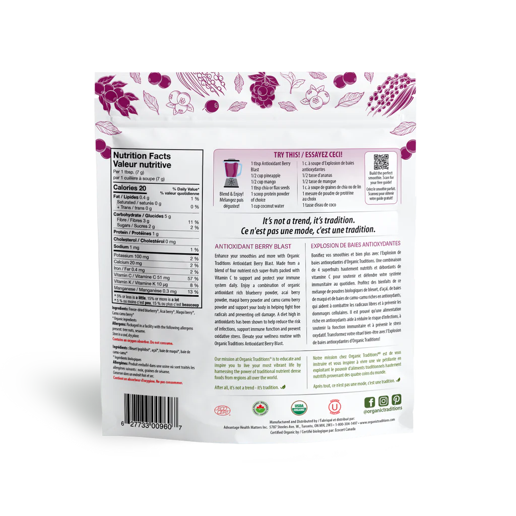 Organic Traditions - Organic Antioxidant Berry Blast 100g