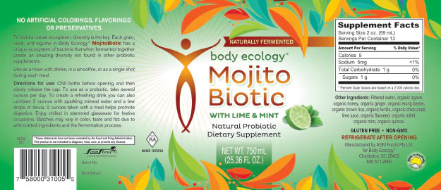 Body Ecology - MojitoBiotic 750ml