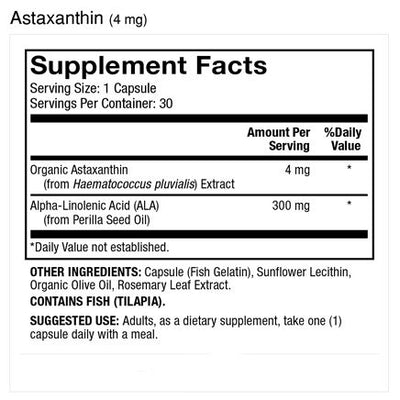 Dr Mercola - Organic Astaxanthin 4mg