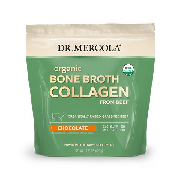 Dr Mercola - Organic Bone Broth Collagen Powder Chocolate 420g