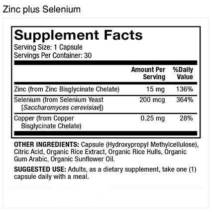 Dr Mercola - Zinc Plus Selenium 30 Caps