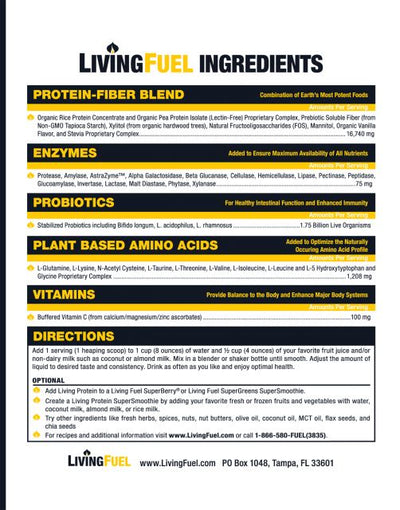 Living Fuel Living Protein Real Label