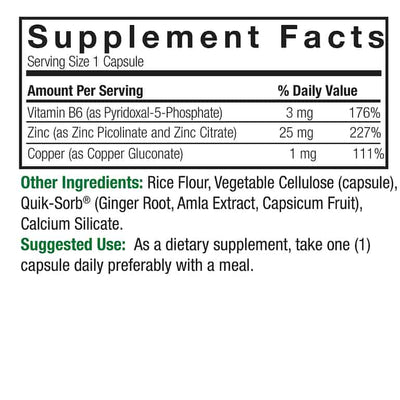 Nature's Answer - Zinc Plus 25mg 60Caps