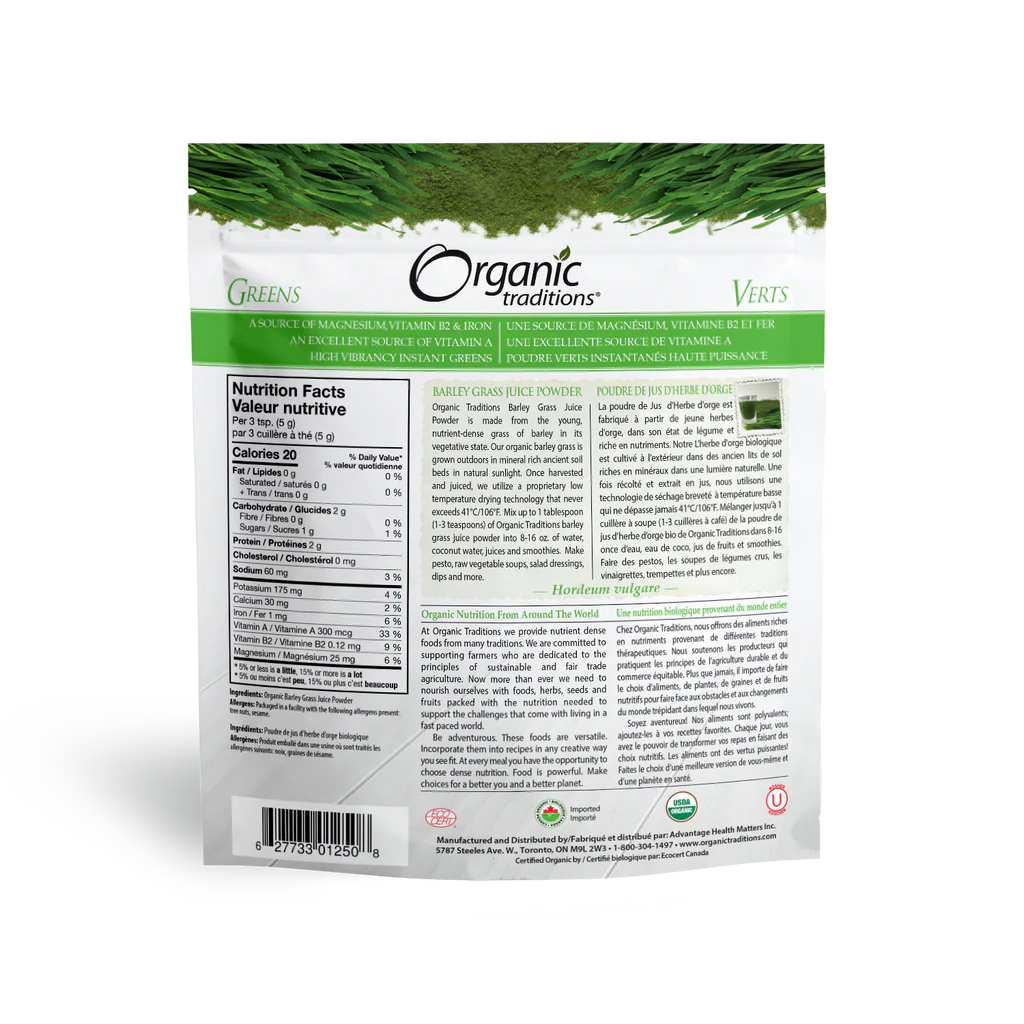 Organic Traditions - Barley Grass Juice Powder 150g