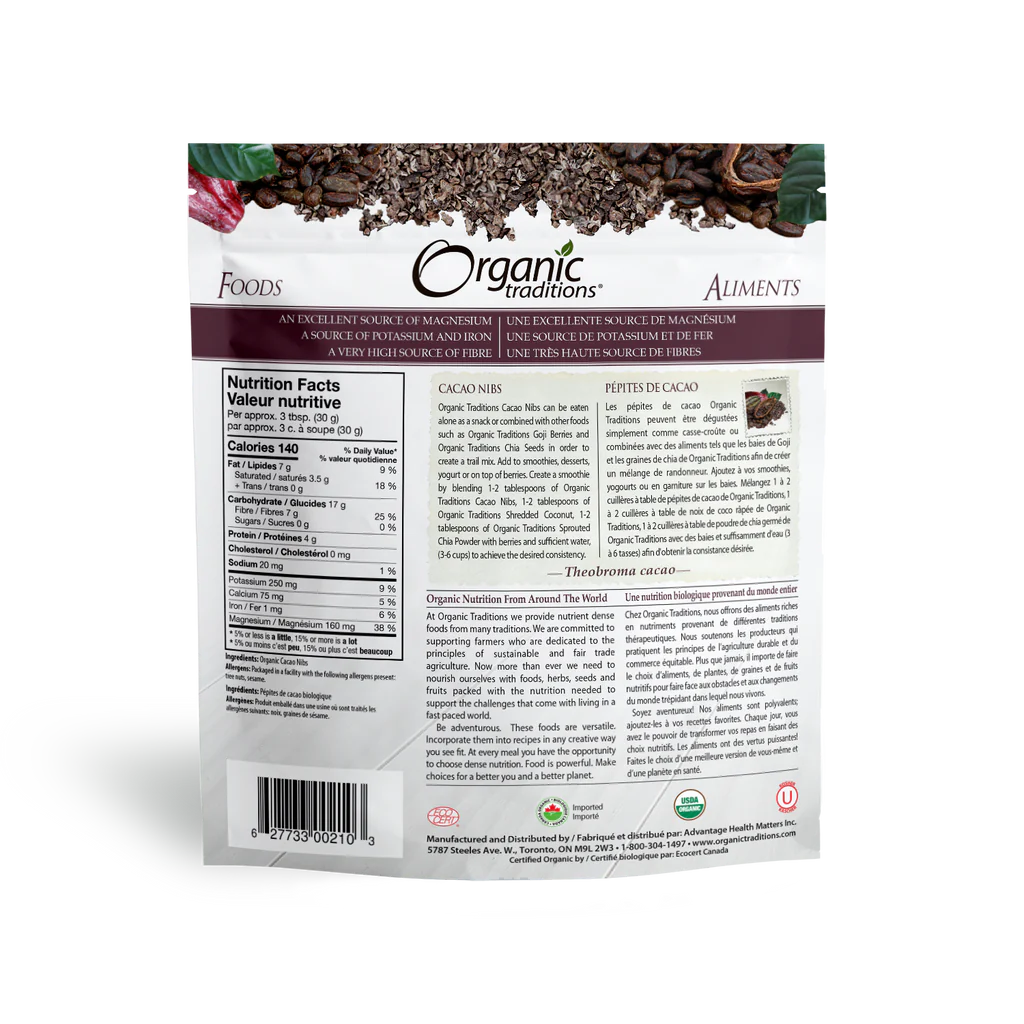 Organic Traditions - Organic Cocao Nibs 454g