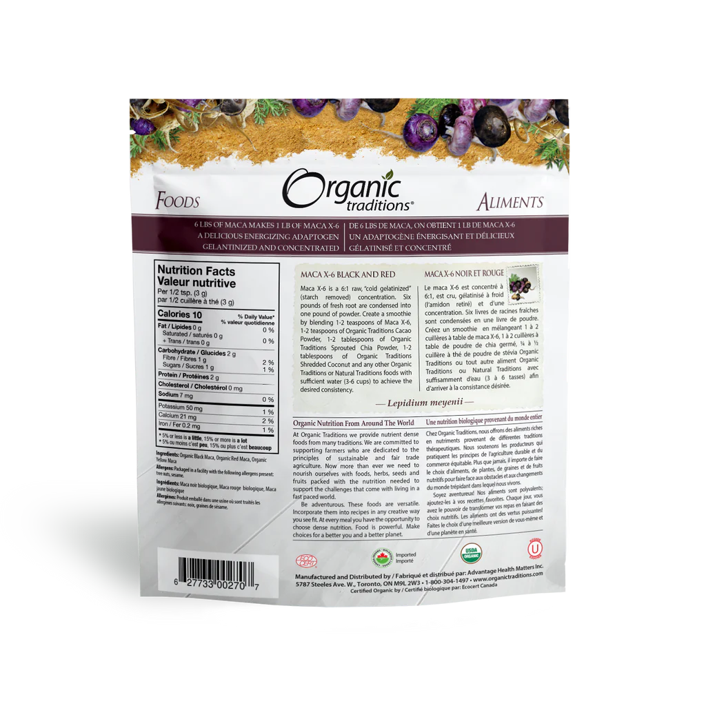 Organic Traditions - Organic Maca X-6 Powder 150g