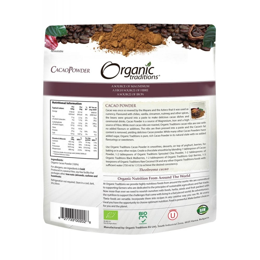 Organic Traditions - Organic Cocao Powder 400g